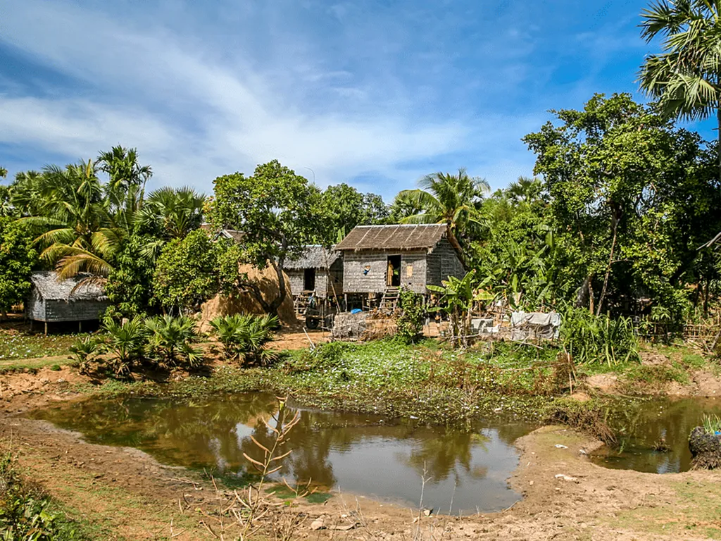 Photo of huts in Cambodia